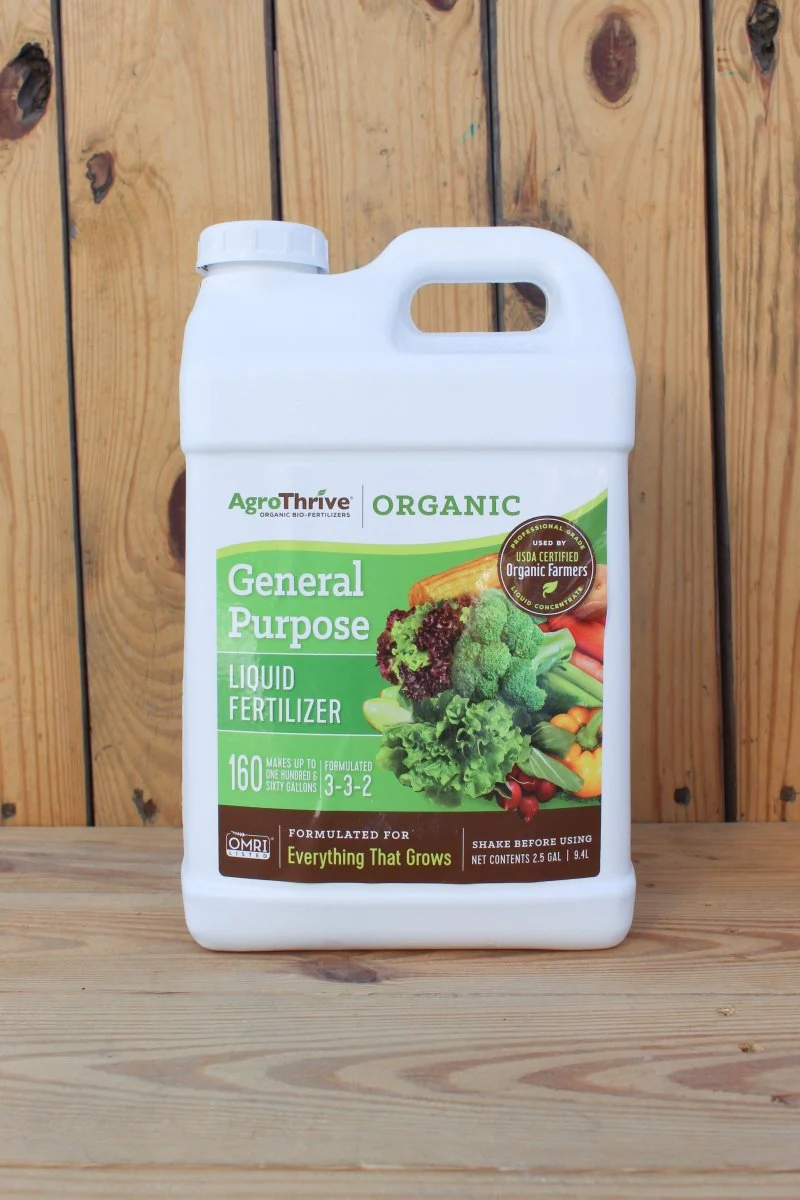 AgroThrive Organic General Purpose (3-3-2) - 2.5 Gallon