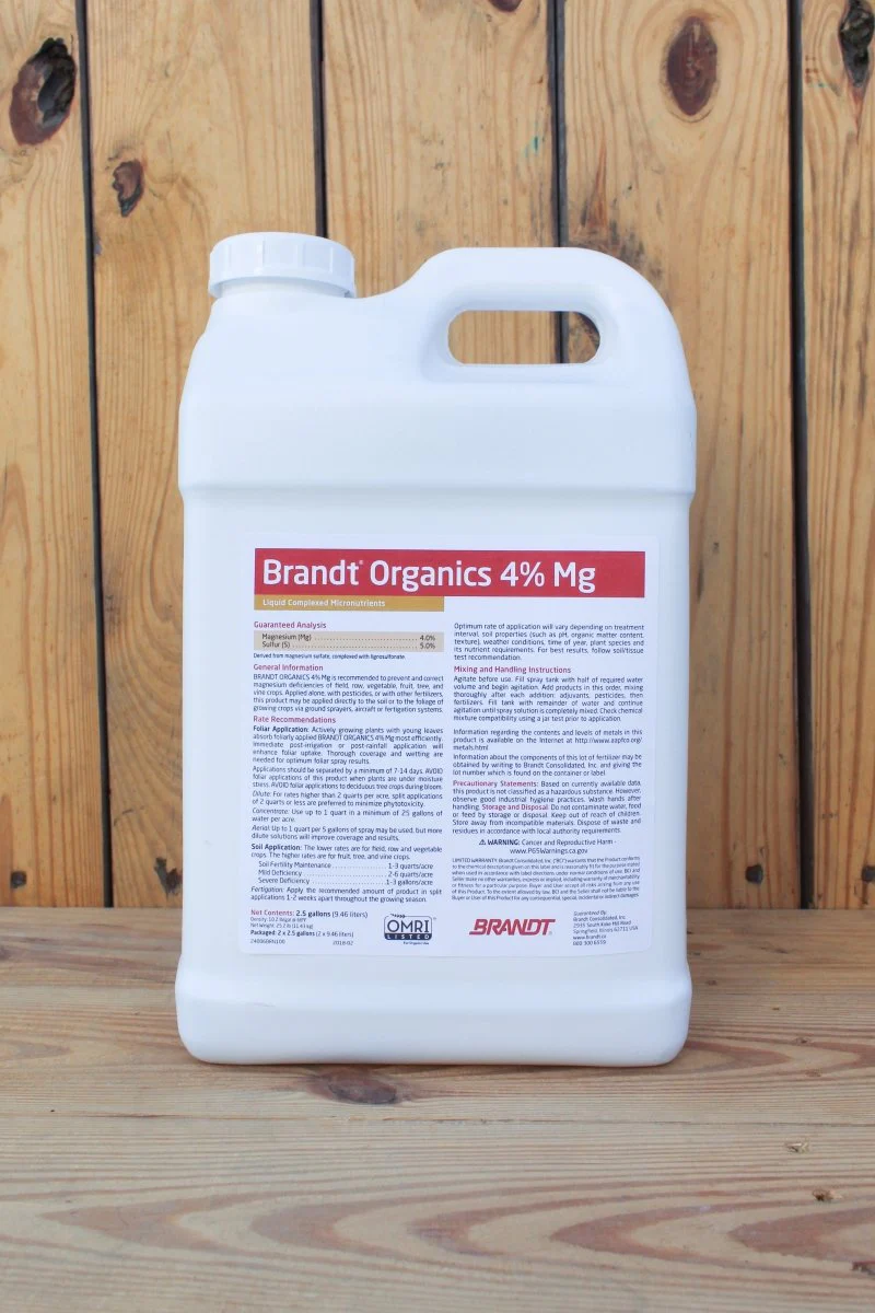 Brandt Organics 4% Magnesium - 2.5 Gallon