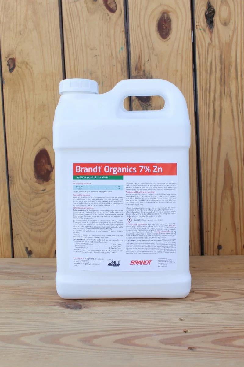 Brandt Organics 7% Zinc - 2.5 Gallon
