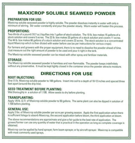 Maxicrop Soluble Seaweed Powder (0-0-17) - 10.7 oz - Image 3
