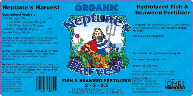 Neptune's Harvest Liquid Fish & Seaweed Fertilizer (2-3-0.5) - 55 Gallons - Image 2