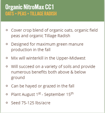 BioMax CC1 OG - Oats/Peas/Radish - 50 lb Bag - Image 3