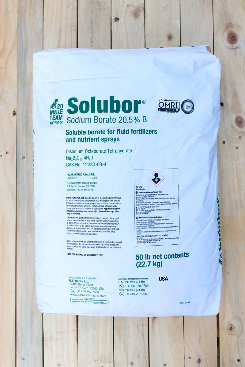 Solubor 20.5% Boron (Sodium Borate) - 50 lb Bag