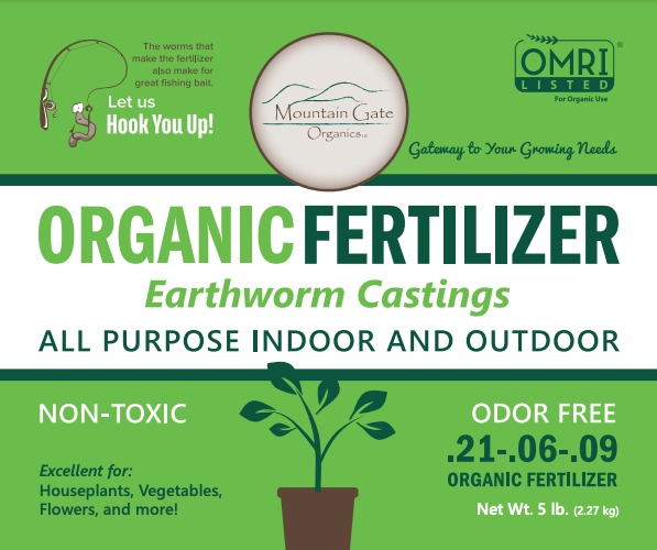 Worm Castings Mountain Gate Organics - 5 lb Bag - Image 2
